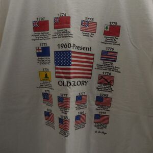 Vintage American Flag History Old Glory Shirt 2XL NWOT Made in USA Le Pays